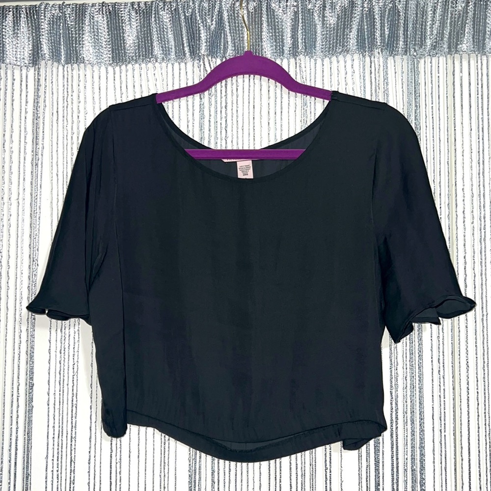 Victoria Secrets black satin pajama set. - Picture 3 of 4